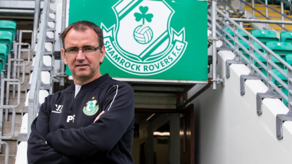 Shamrock Rovers manager Pat Fenlon cannot call on his three former Republic of Ireland internationals. Photograph: Gary Carr/Inpho.