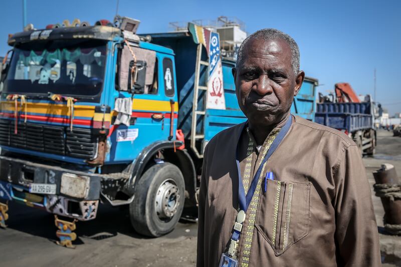 Yora Kane, general secretary of SAGMS, a Senegalese union for sea farers affiliated to the International Transport Workers' Federation. Photograph: Sally Hayden