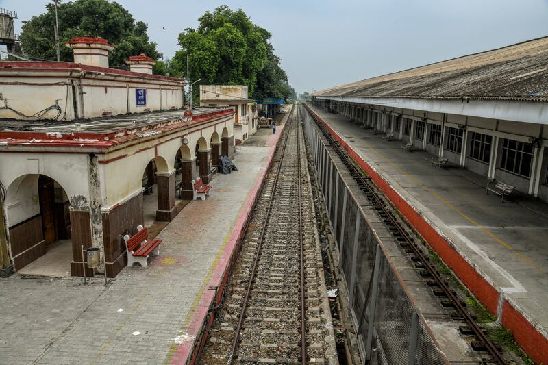 The Attari railway station, which no longer has train service, close to the India-Pakistan border, near Amritsar, India, Photograph: Atul Loke/The New York Times