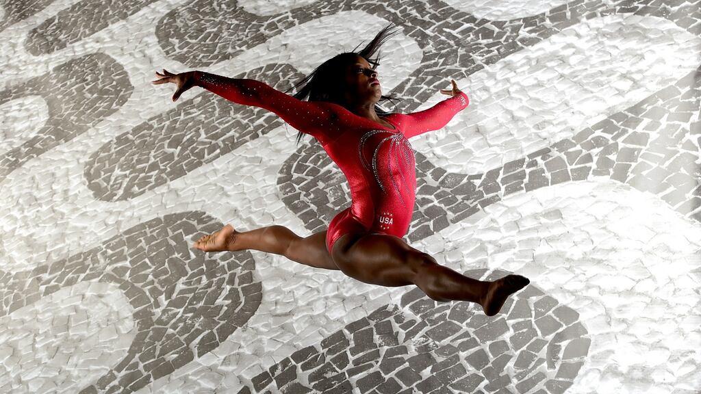 Gymnast Simone Biles: In competition, on the beam, on the vault or on the floor, she is a study of impeccable grace under pressure. Photo: Harry How/Getty Images)