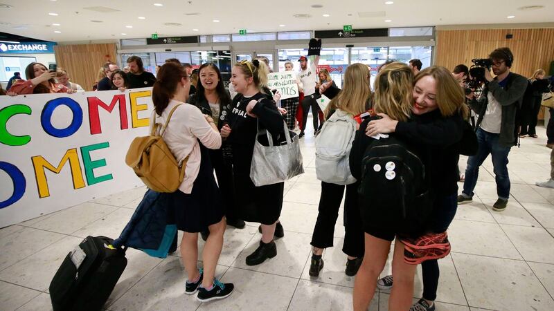 Home to vote at Dublin Airport on May 24th. Photograph Nick Bradshaw