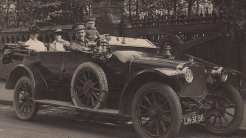 My father told me years ago that the blanket had belonged to my grandfather, Maj Roy Cusack, pictured here driving this car