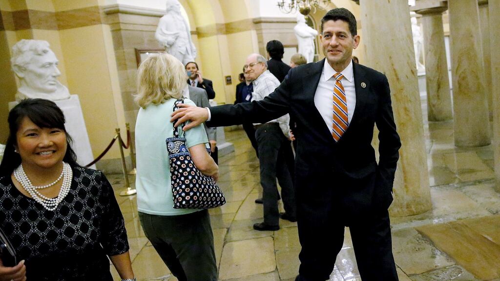 Paul Ryan said he was willing to shape the Republican Party into a “proposition party”, shifting away from the opposition and internal strife that has hurt the party in recent years. Photograph: Jonathan Ernst/Reuters