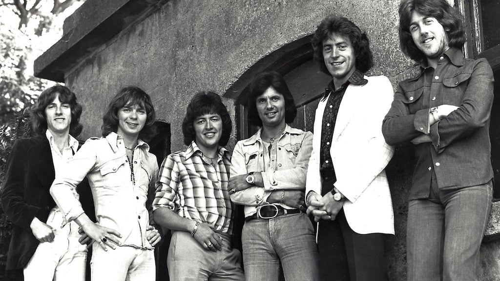 The Miami Showband (from left): Tony Geraghty, Fran O’Toole, Ray Millar, Des McAlea , Brain McCory and Stephen Travers. Photograph courtsey of Stephen Travers
