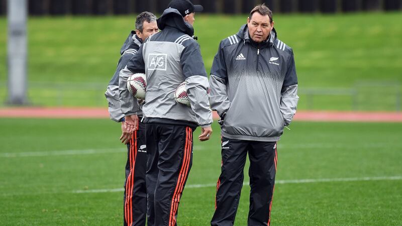 Hansen speaks to his coaches during training. Photo: Andrew Cornaga/Inpho