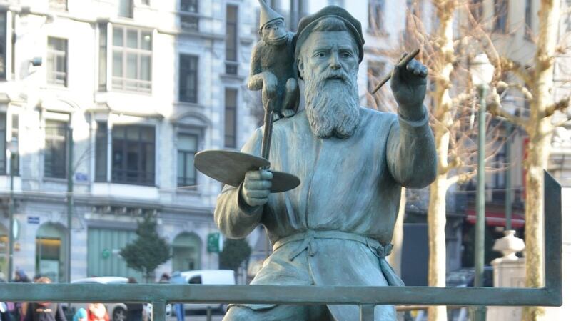 The statue of Pieter Bruegel was placed at the Chapel Church where the artist is buried