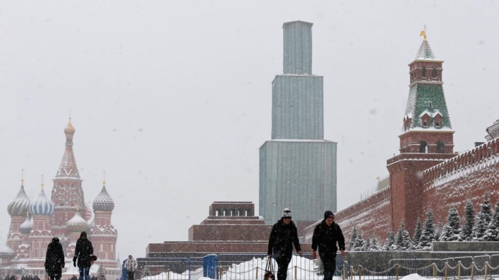 Red Square, Moscow: Russian president Vladimir Putin and his allies are not expecting Russians to survive on patriotism alone. Photograph: Maxim Shemetov/Reuters