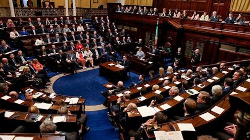 A view of the Dáil. Photograph: Oireachtas