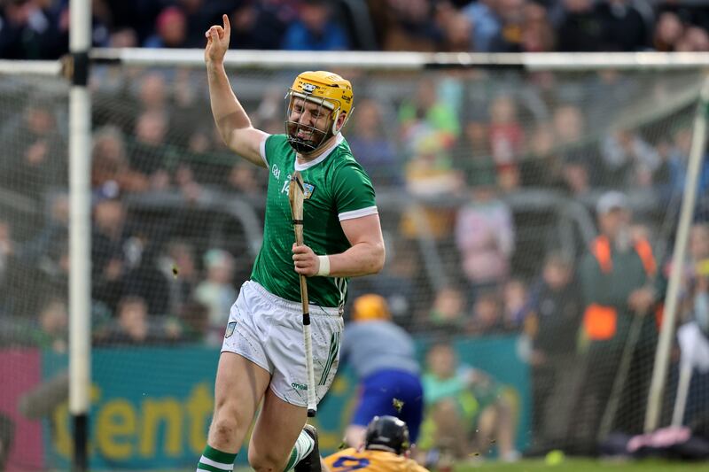 Limerick's Seamus Flanagan celebrates scoring a goal against Clare - Limerick might not score that many goals, but Tipperary have been conceding far too many. Photograph: Bryan Keane/Inpho