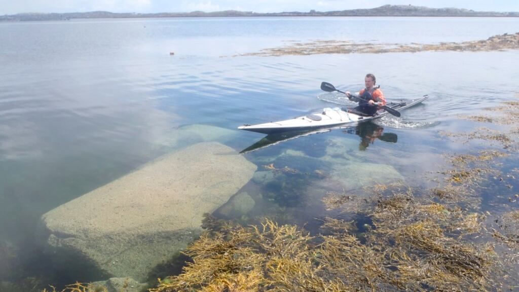 Gary Quinn in his Tahe Marine Greenland T in Connemara. Photograph: Shane Holland