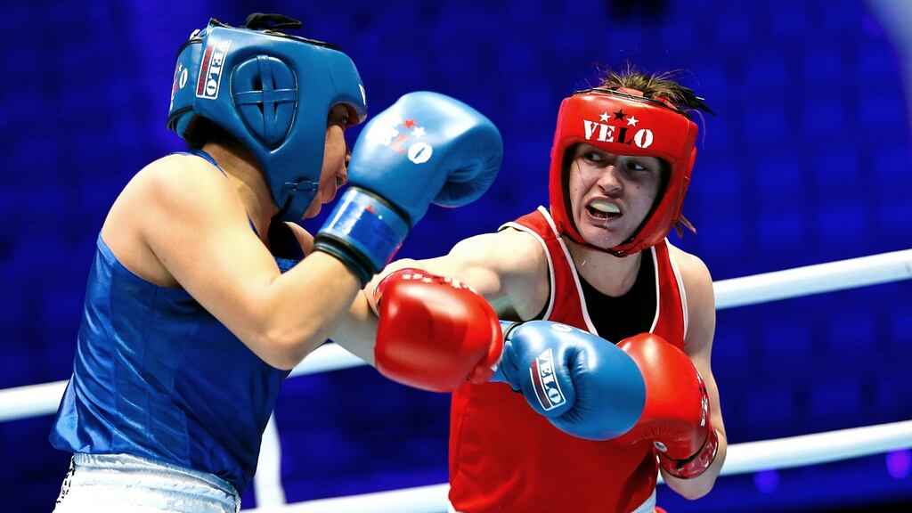 Ireland’s Katie Taylor during her quarter-final win over Victoria Torres of Mexico. Photograph: Inpho