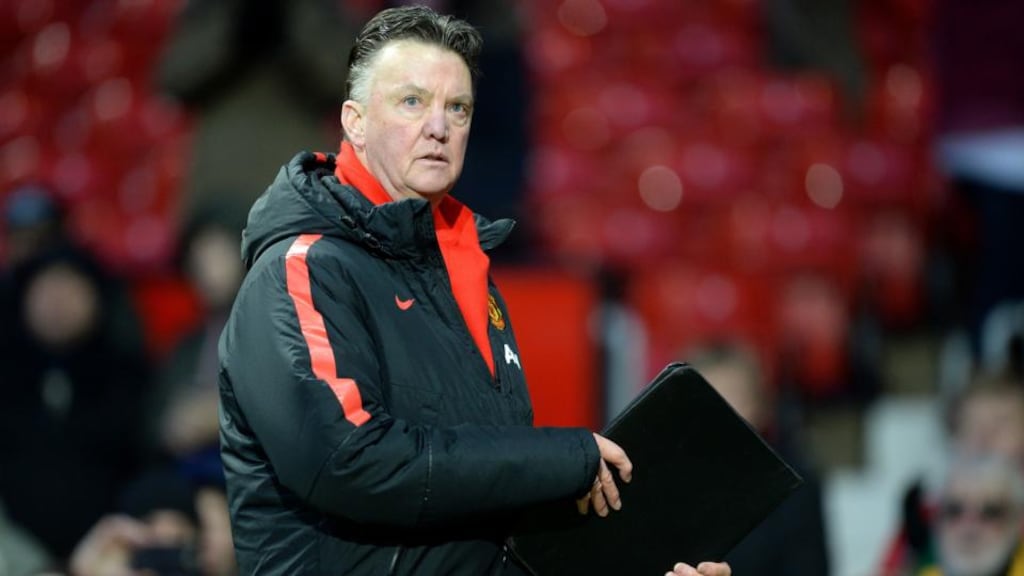 Manchester United manager Louis van Gaal: has described his approach as being to retrain players to think rather than act on instinct. Photo: Martin Rickett/PA