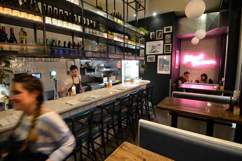 The Seafood Cafe, off Fownes Street Upper in Temple Bar, Dublin 2. Photograph: Dara Mac Dónaill