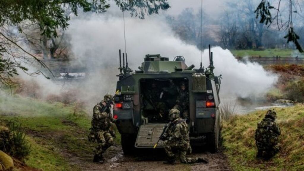 Troops from the 55th Infantry Group photographed in March 2017 during an exercise in the Glen of Imall, Co Wicklow. File photograph: The Irish Times