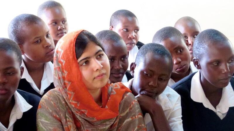 Malala Yousafzai at the Kisaruni Girls School in Massai Mara, Kenya, in a scene from the documentary film 'He Named Me Malala'. Photograph: Fox Searchlight Pictures