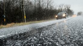 Drivers urged to slow down as hailstone warning issued