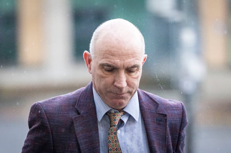 DJ Carey arriving at Dublin Circuit Criminal Court on Friday morning: he looked a strong, fit man in court but his lawyers say he now has 'genuine' heart issues. Photograph: Tom Honan
