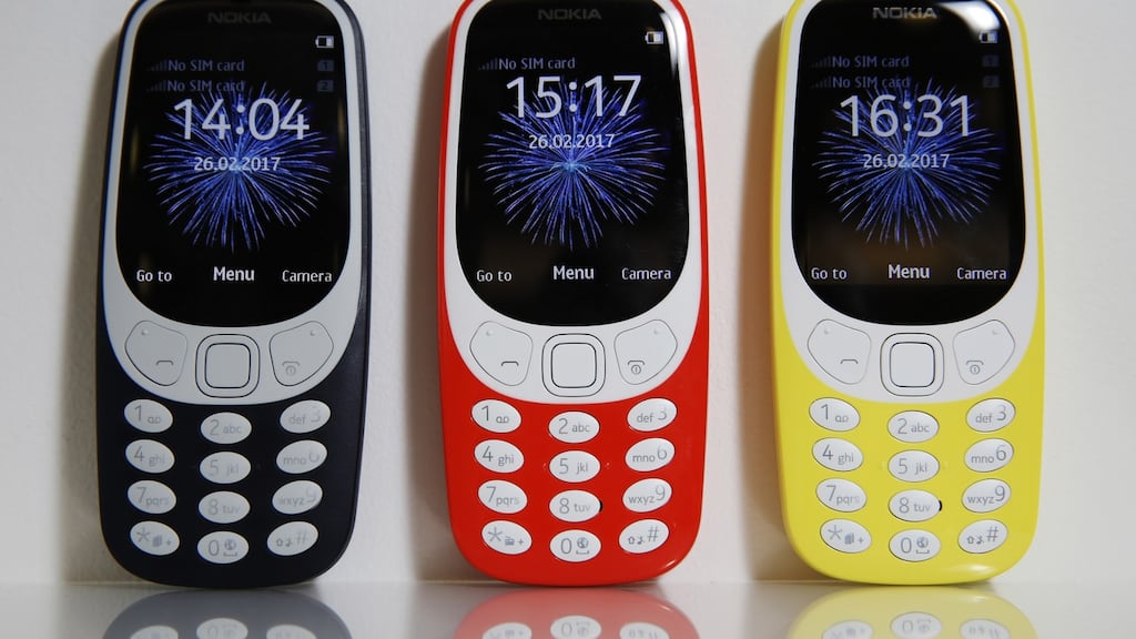 Back from the dead: the 3310 became a meme about surviving the apocalypse. Photograph: Bloomberg