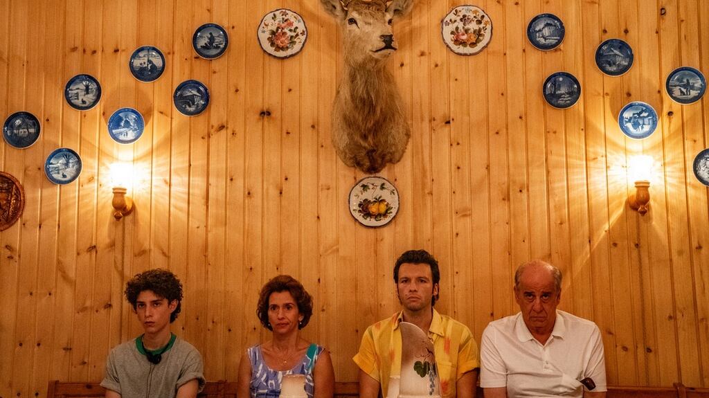 Filippo Scotti, Toni Servillo, Teresa Saponangelo and Marlon Joubert in The Hand of God. Photograph: Gianni Fiorito