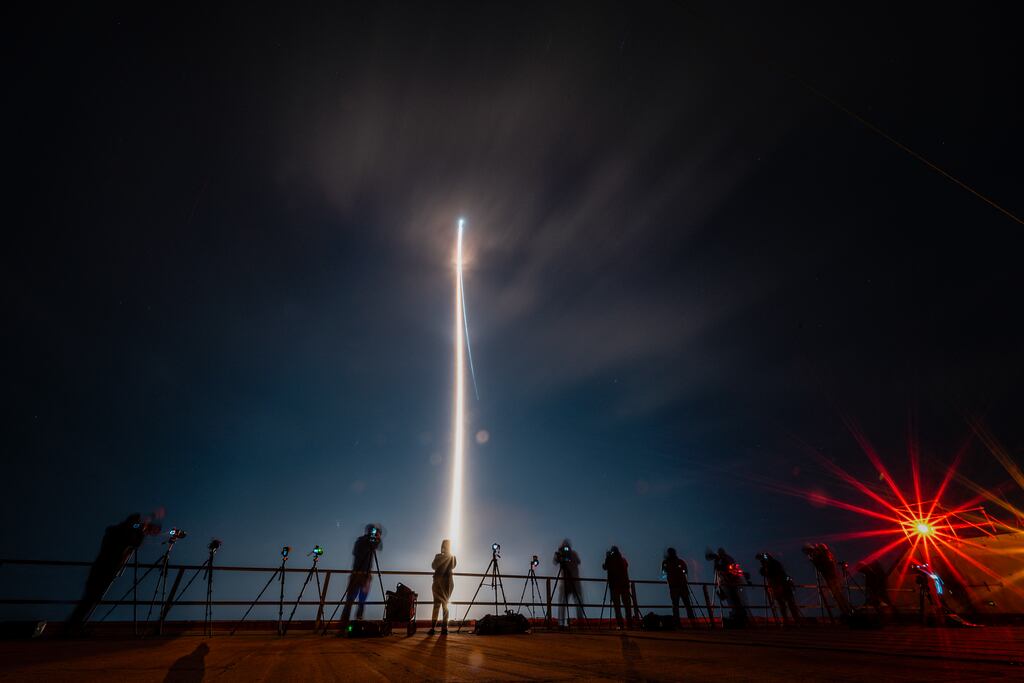 United Launch Alliance's Vulcan Centaur rocket lifts off from Space Launch Complex 41d at Cape Canaveral Space Force Station in Florida. Photograph: Chandan Khanna/AFP/Getty