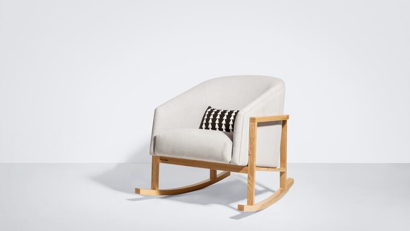 A Rosiline rocking chair in solid ash, birch or walnut from Bunny & Clyde (from €3,580)