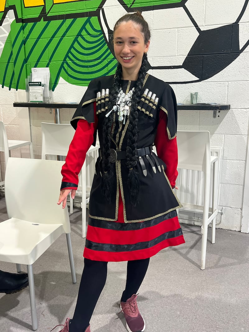 Mariam Philashuili from Georgia at the International Fest in Dublin on Saturday. Photograph: Sarah Slater