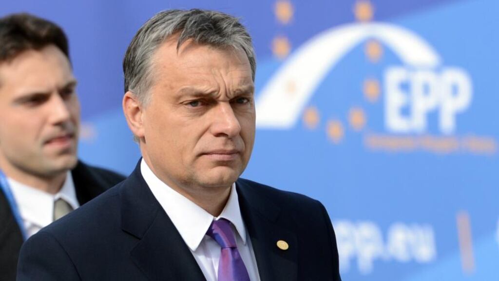 Hungary's Prime Minister Viktor Orban facing criticism, from the United Nation’s human rights office, for Hungary’s constitutional reforms. Photograph Laurent Dubrule (Reuters)