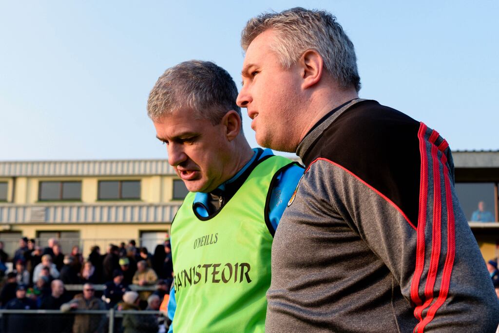 Stephen Rochford and Kevin McStay have reunited on the Mayo coaching ticket. Photograph: Tom Beary/Inpho