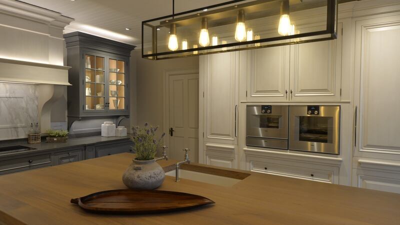 Display kitchen at the Andrew Ryan showroom. Photograph: Alan Betson