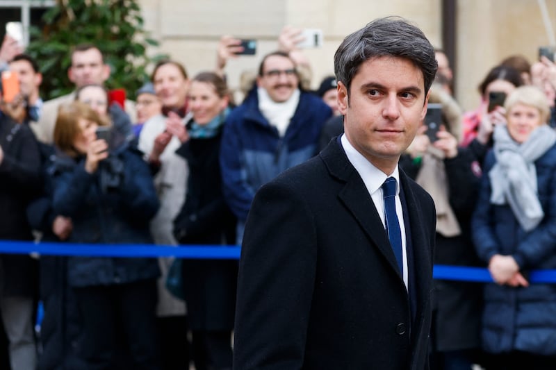 In the past decade, Gabriel Attal’s politics appears to have shifted from the centre-left to centre-right. Photograph: Ludovic Marin/AFP via Getty Images