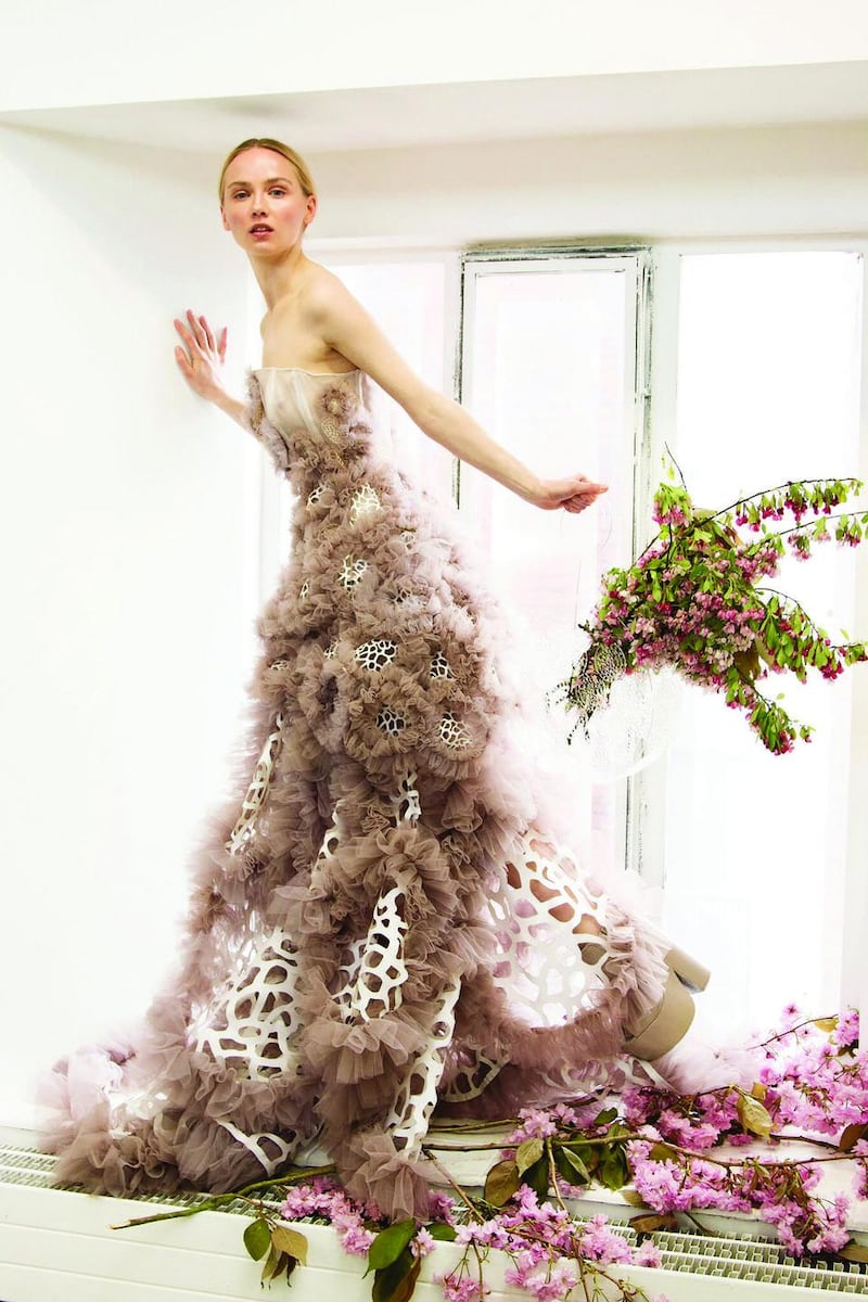 Ellie Connolly’s romantic dress was based on her parents’ relationship with their restaurant, founded by her grandparents. Photograph: Dean Ryan McDaid