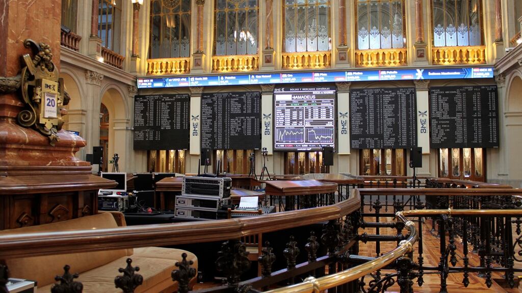 The Madrid Stock Exchange on November 20th. Photograph: EPA/Ana Bornay