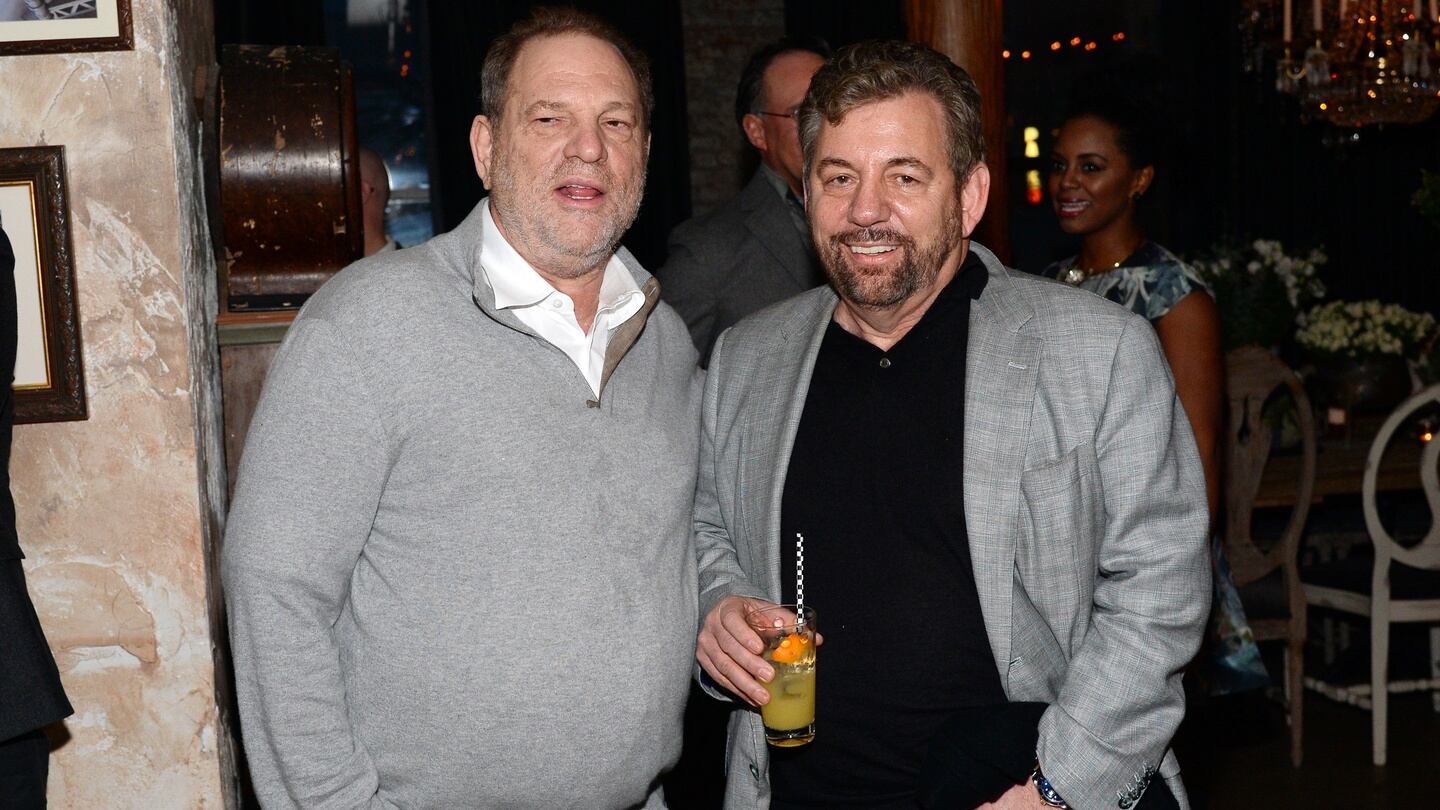James Dolan has been cited as a close friend of Harvey Weinstein. The pair are pitured in 2015 in New York City. Photograph: Andrew Toth/Getty Images