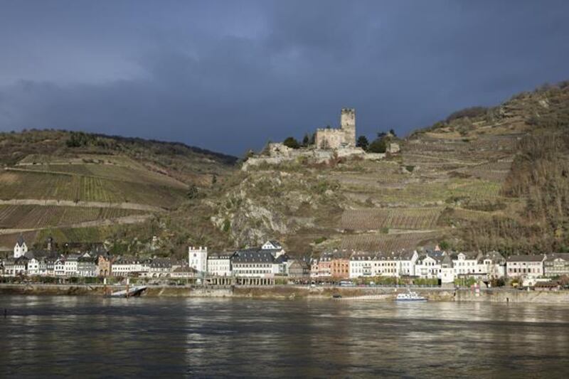 The view across the Rhine River of the village of Kaub, Germany. Photograph: New York Times