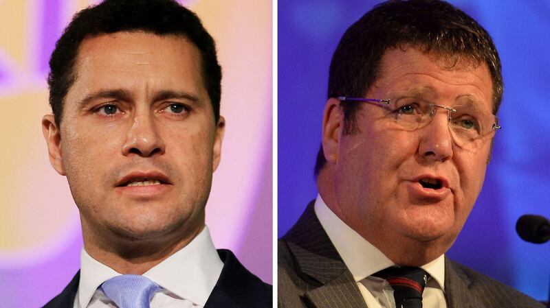 Ukip MEPs Steven Woolfe (left) and Mike Hookem. In an interview with BBC Radio Humberside, Mr Hookem “categorically” denied throwing any punches at Mr Woolfe and insisted he was not responsible for his injuries. Photograph: PA Wire
