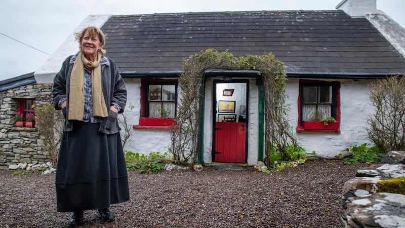Maria Symonds-Gooding at her home and studio in Dunquin: “I found all my inspiration from the way people sheared their sheep and built their stone walls.”