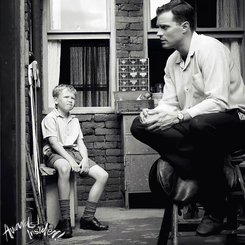 Jude Hill and Jamie Dornan