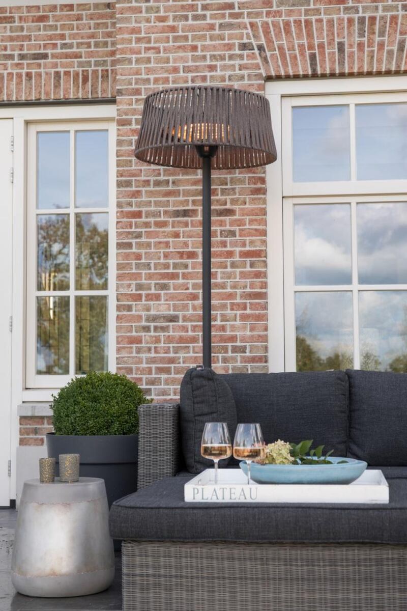 The Outdoor Scene stocks a range of electric heating that almost doubles as an ambient form of outdoor lighting and is designed to look like smart floor lamps and ceiling pendants.