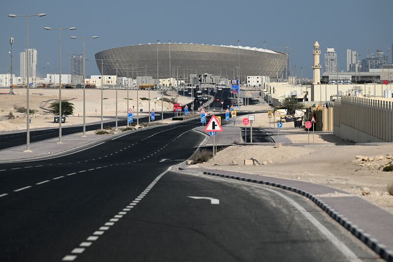 The Lusail Stadium in Lusail ahead of the Qatar 2022 Fifa World Cup tournament. Photograph: Kirill Kudryavtsev/AFP/Getty