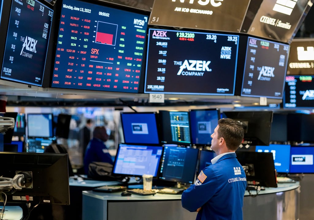 Stocks and bonds have both fallen in three consecutive quarters for the first time since 1976. Photograph: Justin Lane/EPA