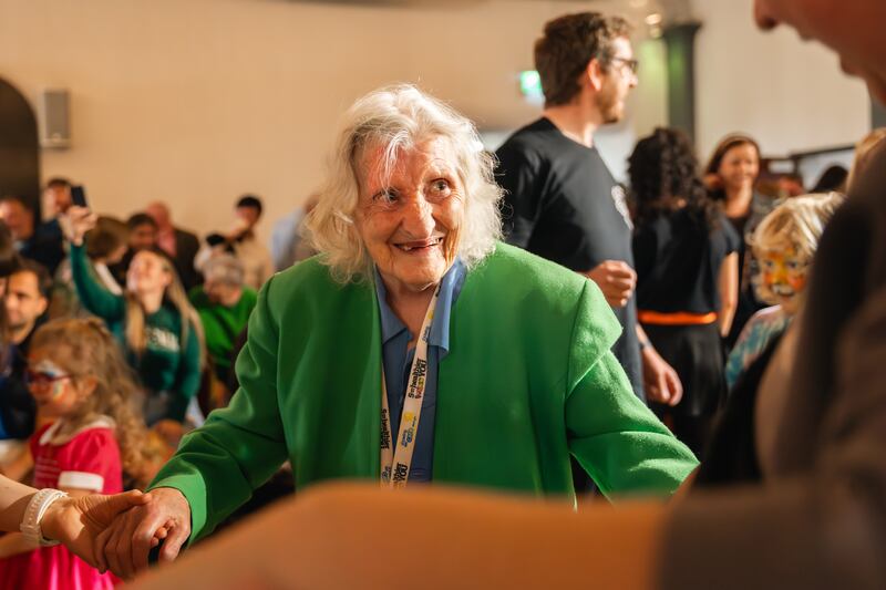 Sadie Molloy (93), originally from Loughgall, Co Armagh, enjoys the London Irish Centre's 70th anniversary celebrations