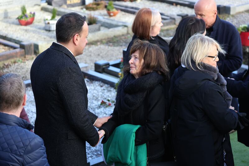 Taoiseach Leo Varadkar with Fionola Bruton. Photograph: Dara Mac Dónaill