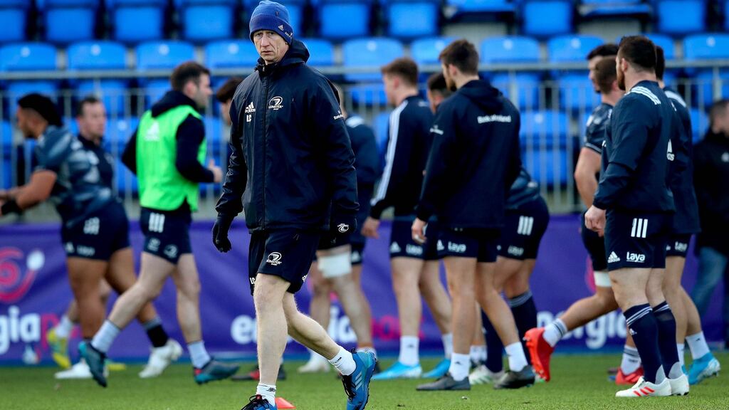 Leinster head coach Leo Cullen has named a strong team to face Lyon on Sunday. Photograph: Ryan Byrne/Inpho