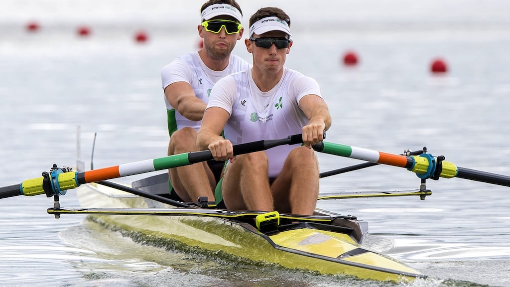 Ireland’s Shane O’Driscoll and Mark O’Donovan will go off first in the men’s Championship Doubles at the Head of the Charles regatta in Boston on Saturday. Photograph: Craig Watson/Inpho