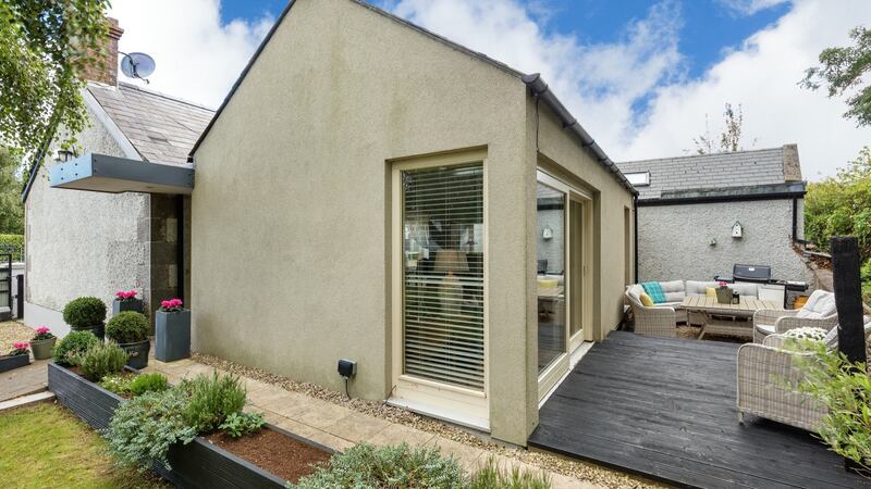 The rear of the cottage