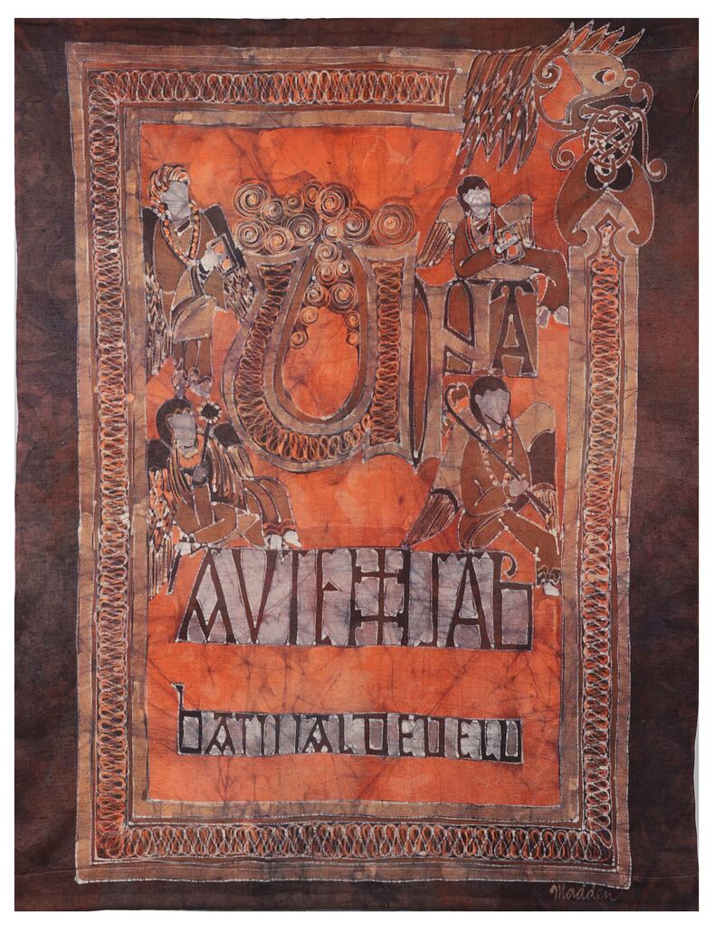 Bernadette Madden’s Avicenna batik-on-cotton (€400-€600) at Sheppard's Important Irish Art auction