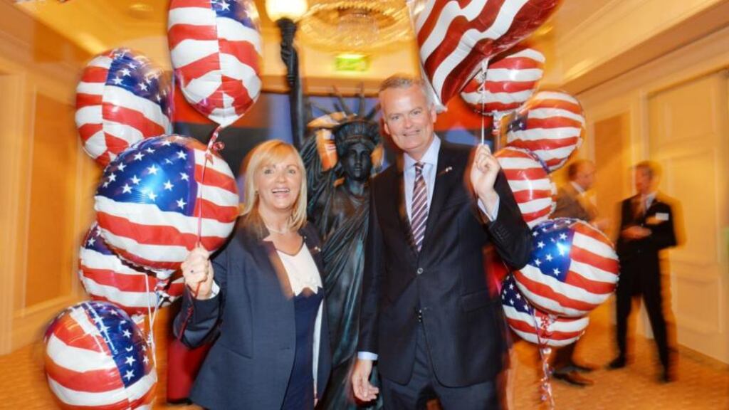 Louise Phelan, president and Mark Redmond, chief executive of the American Chamber of Commerce. The chamber noted that since 2010 Ireland had witnessed the greatest surge of US investment in more than a decade, with some 700 US firms now employing over 115,000 people here.