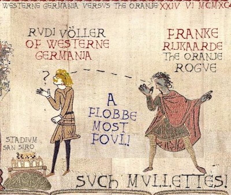 A slightly ... different take on the Bayeux Tapestry.