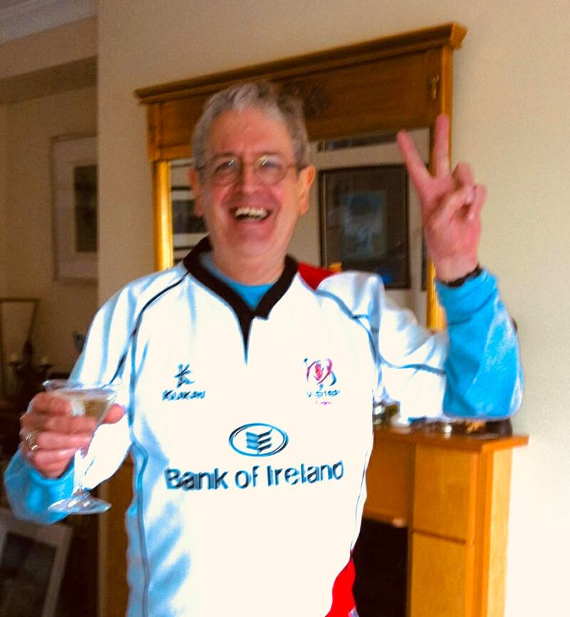 Gerry Dawe in his Ulster rugby shirt