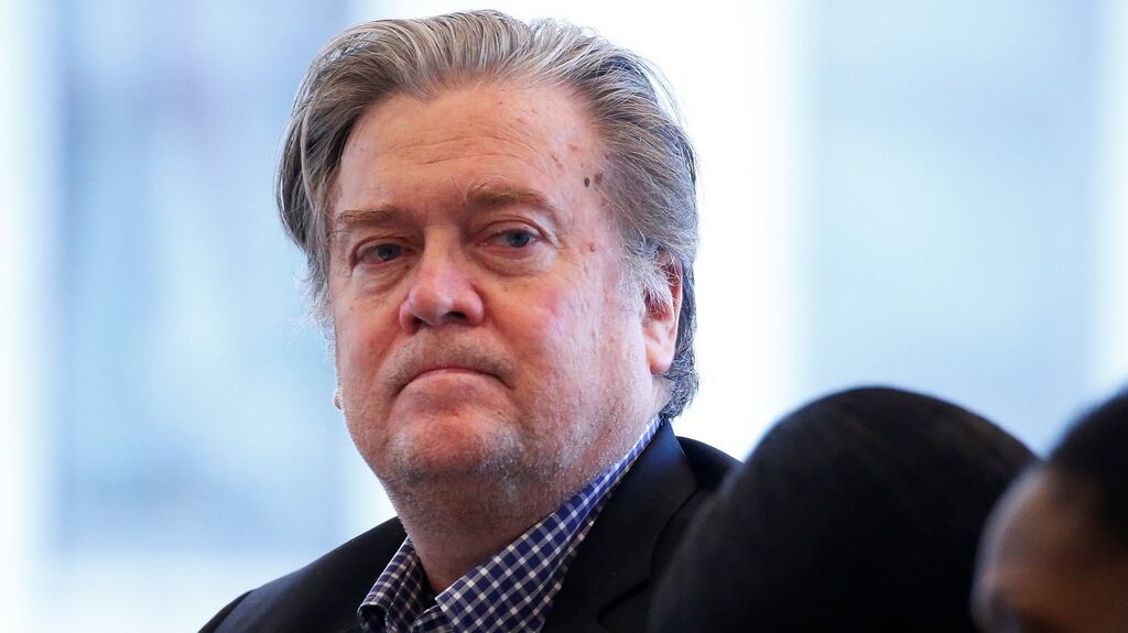 Stephen Bannon, Donald Trump’s campaign CEO has an active voter registration at a house in Florida which is unoccupied and expected to be demolished. Photograph: Reuters